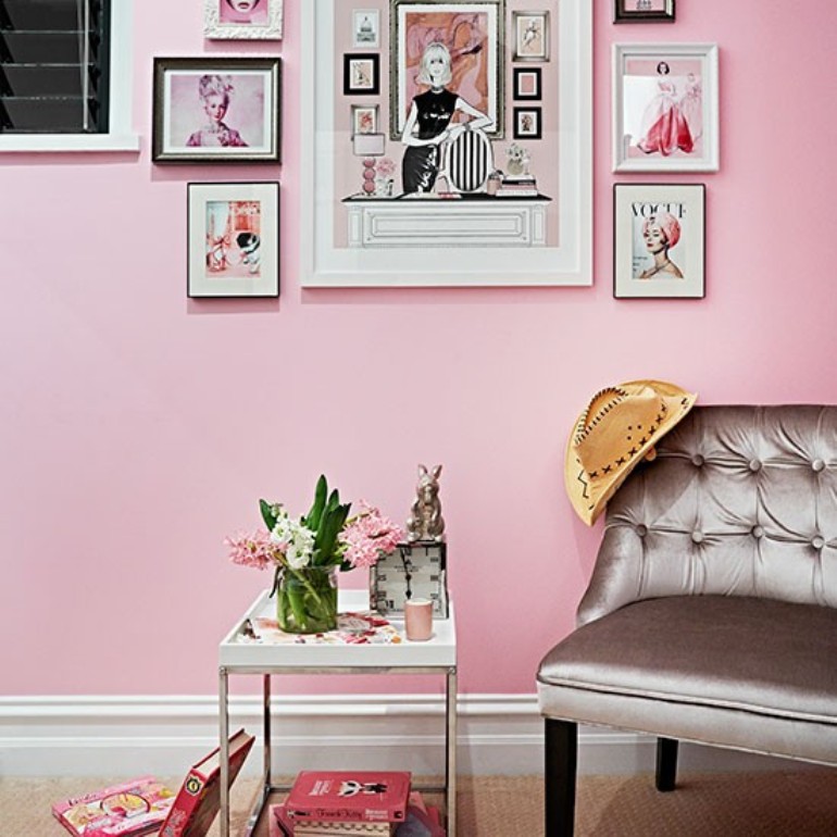 Una casa femenina y glamurosa