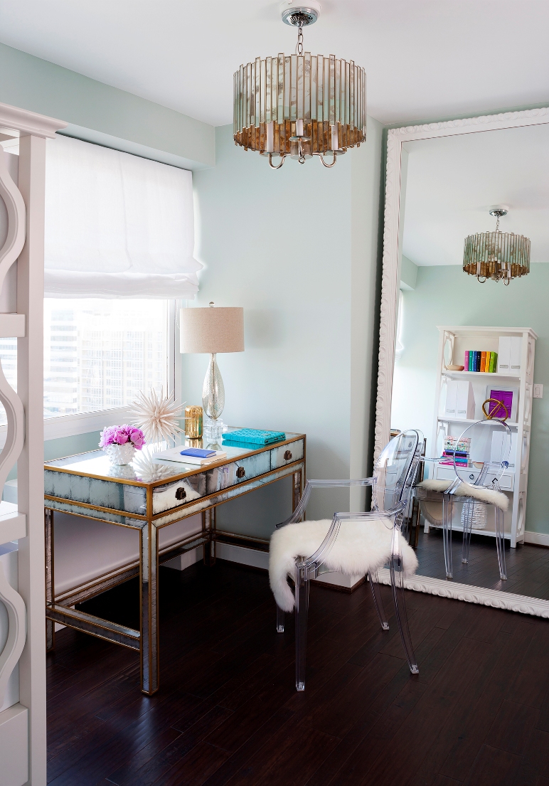 Glamour en el apartamento de una amante de la moda