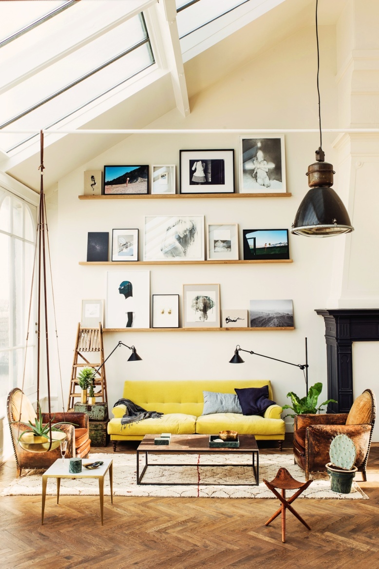Un loft de estilo industrial y masculino