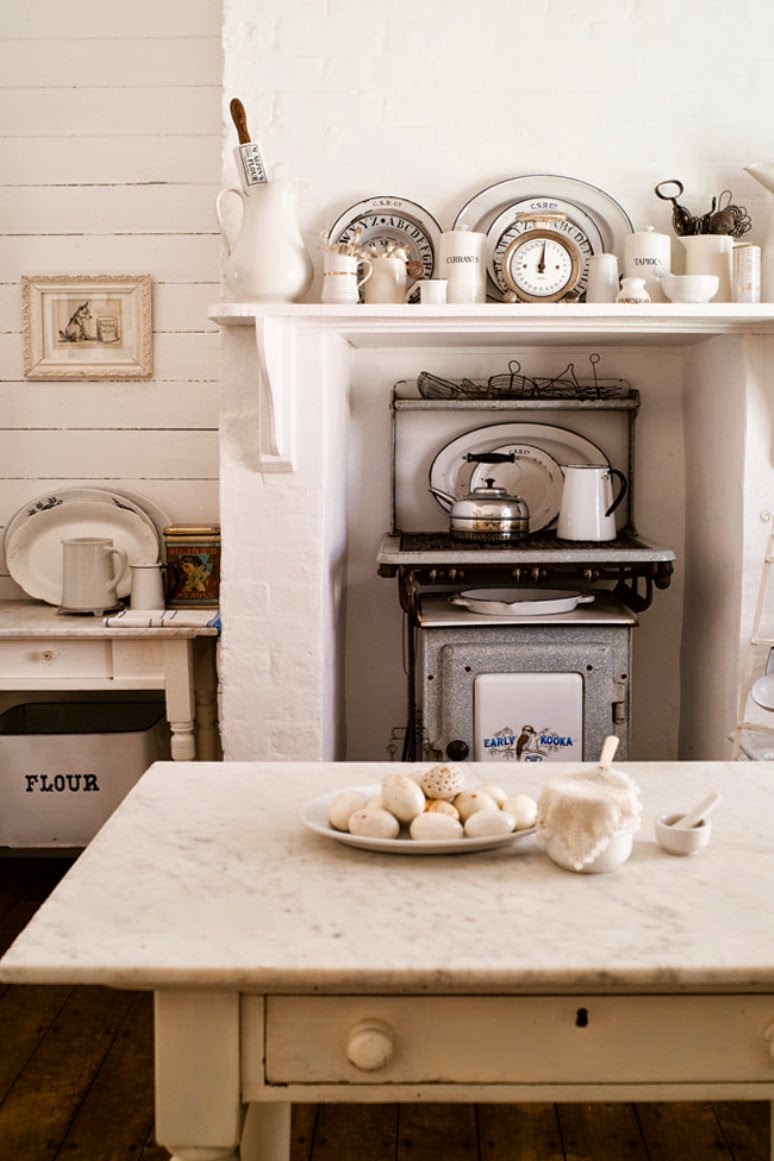 Una casa Shabby Chic en blanco