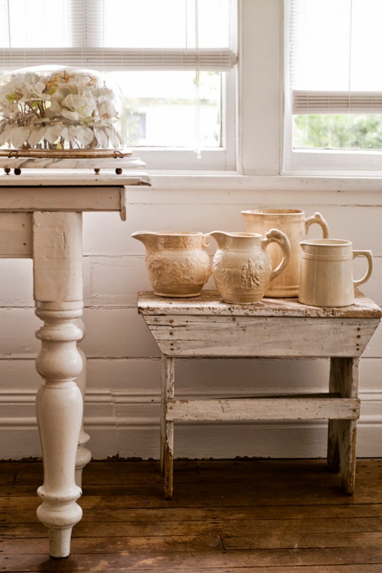 Una casa Shabby Chic en blanco