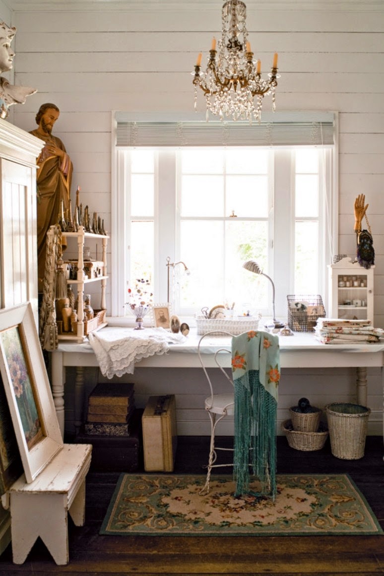Una casa Shabby Chic en blanco