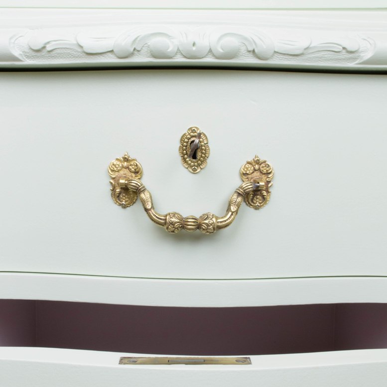 Vitrina Elisenda en verde y rosa