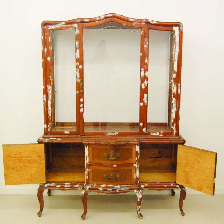 Vitrina Elisenda en verde y rosa