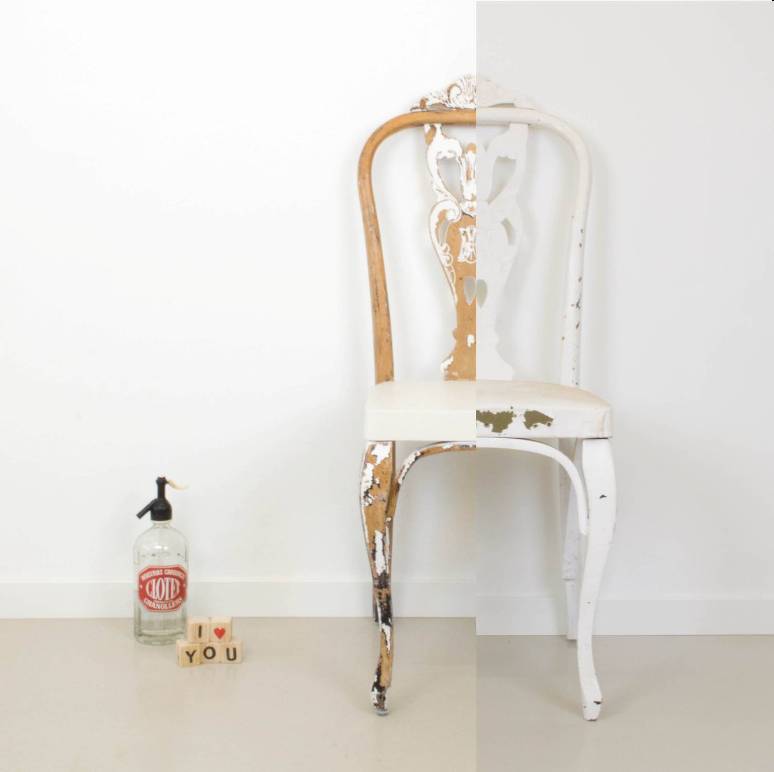 Volver al origen: transformar una silla quitando pintura