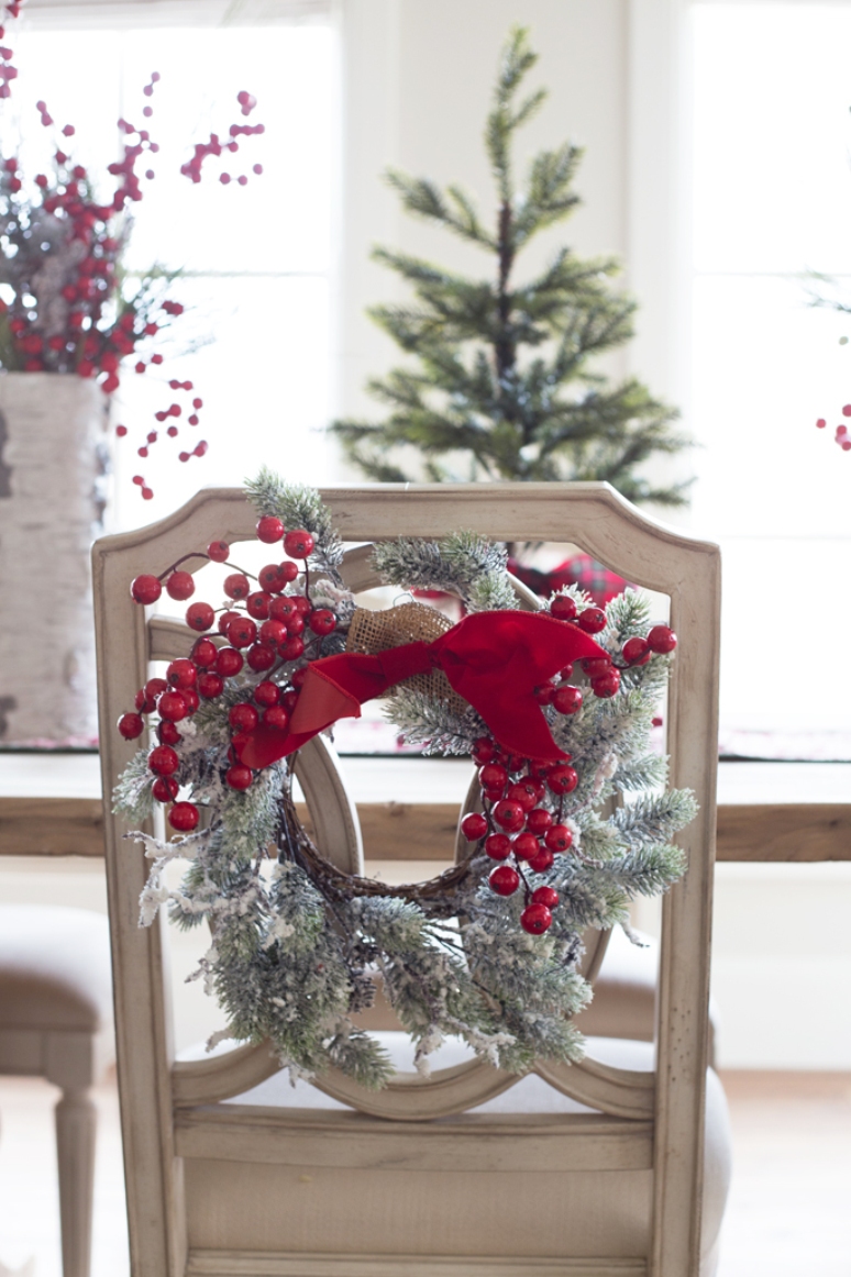 Decora tu casa por Navidad en blanco y rojo
