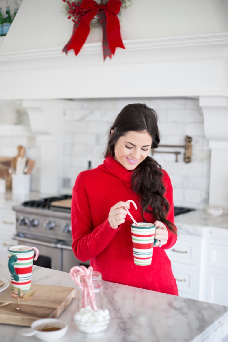 Decora tu casa por Navidad en blanco y rojo