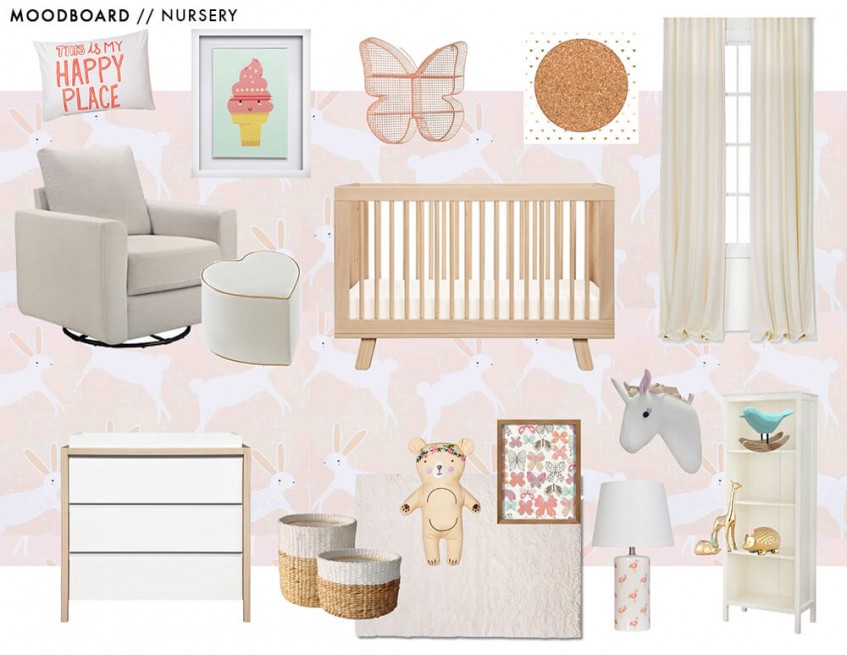 Cómo decorar la habitación del bebé en rosa y blanco