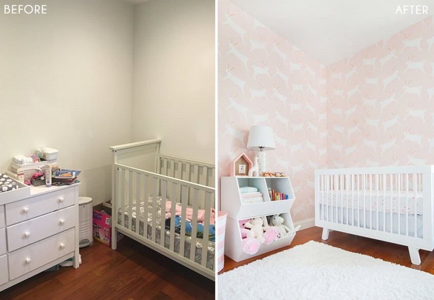 Cómo decorar la habitación del bebé en rosa y blanco