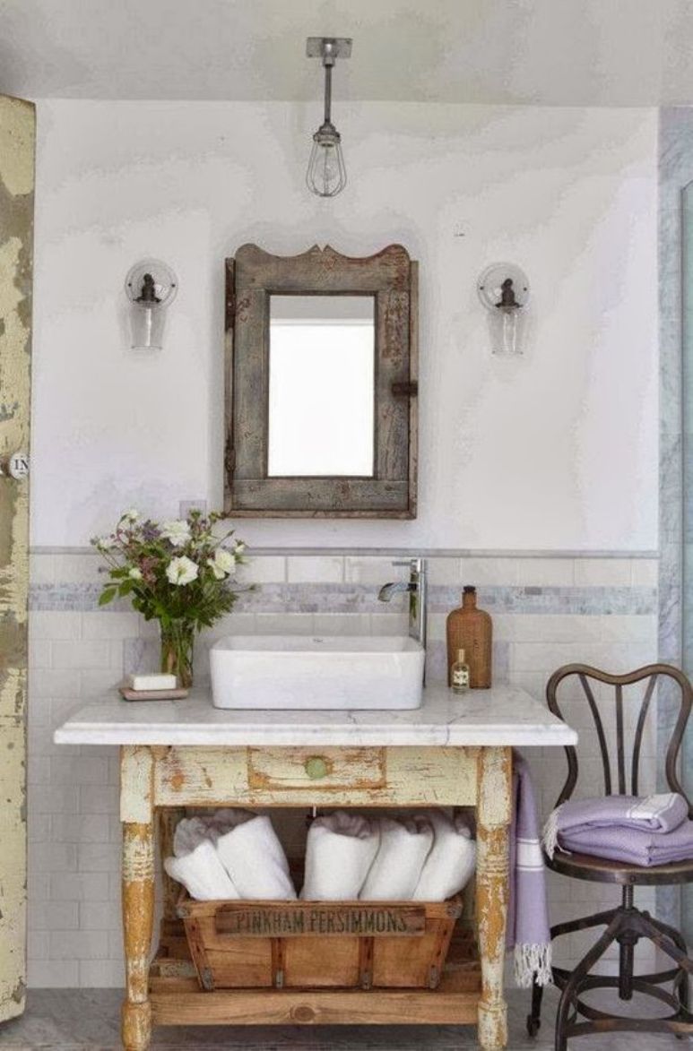 Cómo reutilizar un mueble antiguo como lavabo