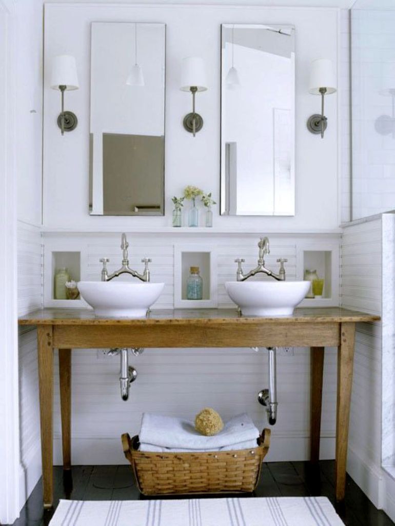Cómo reutilizar un mueble antiguo como lavabo
