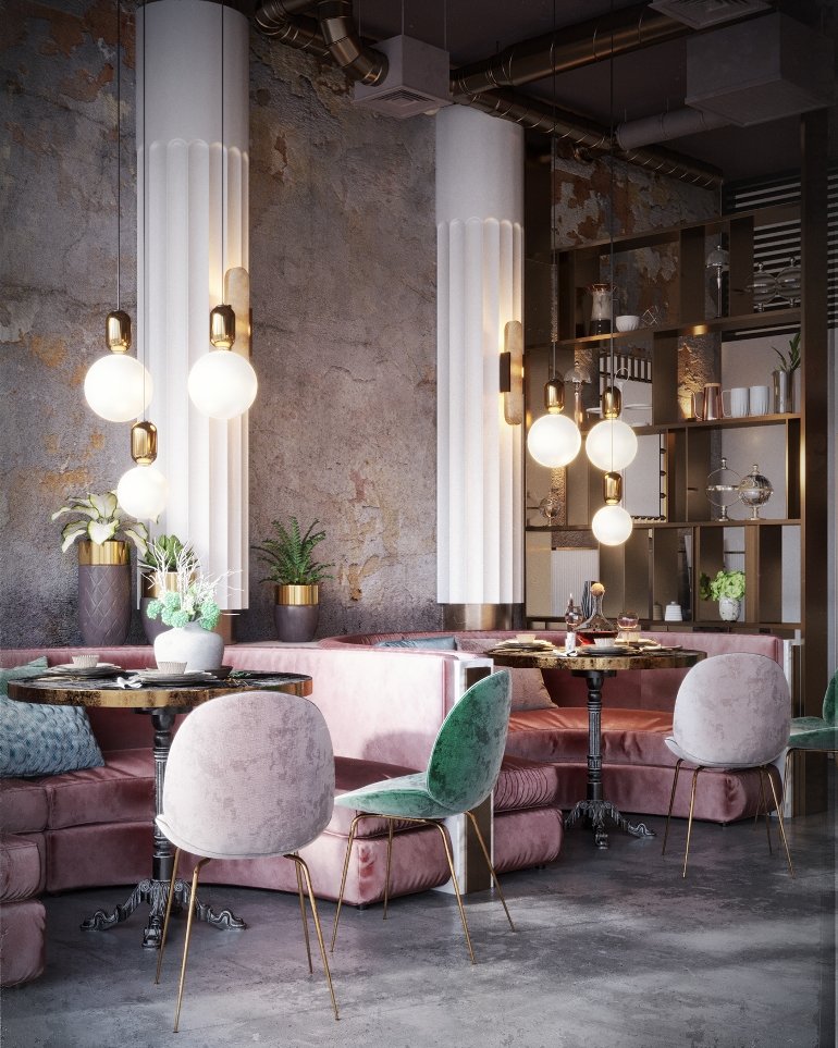 Un restaurante panadería que mezcla el estilo industrial con el Chic