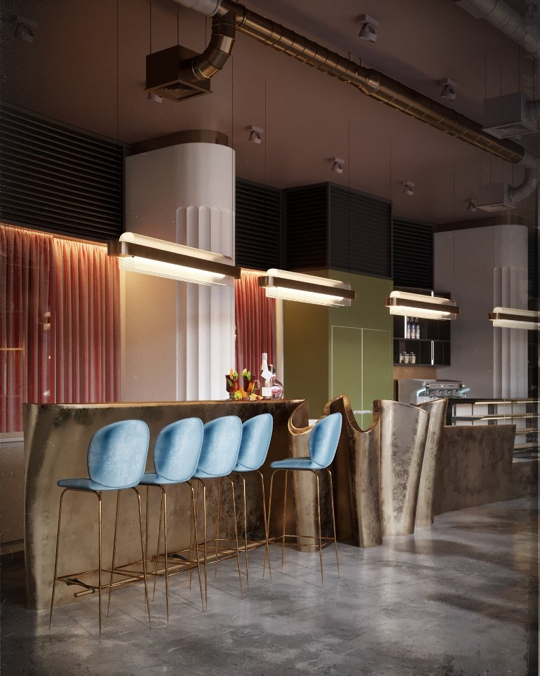 Un restaurante panadería que mezcla el estilo industrial con el Chic