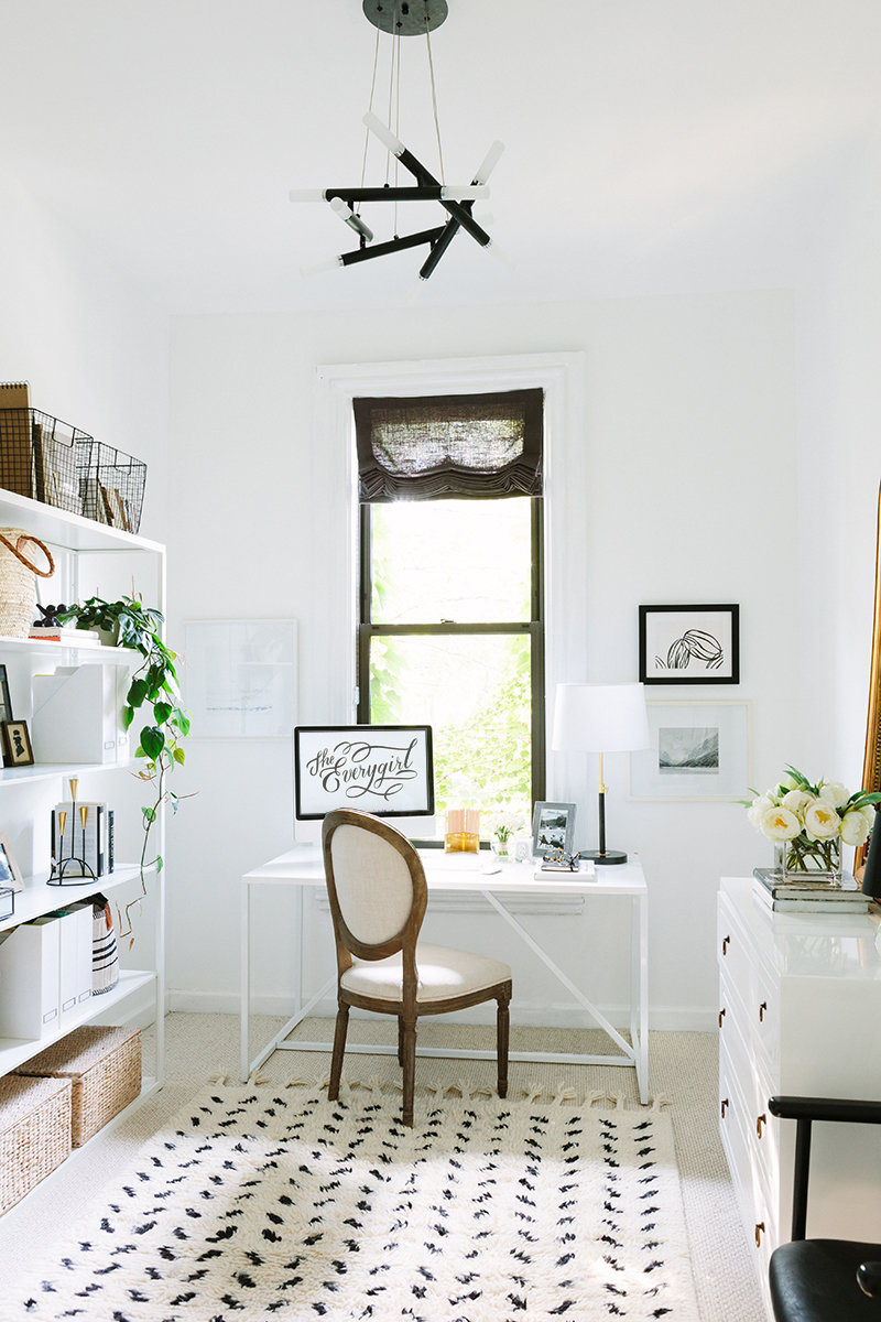 De blanco y muy sofisticada