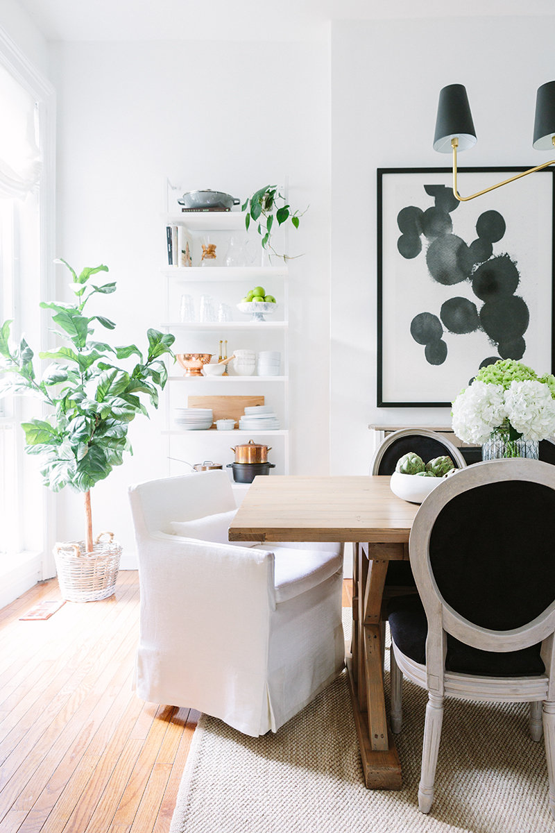 De blanco y muy sofisticada