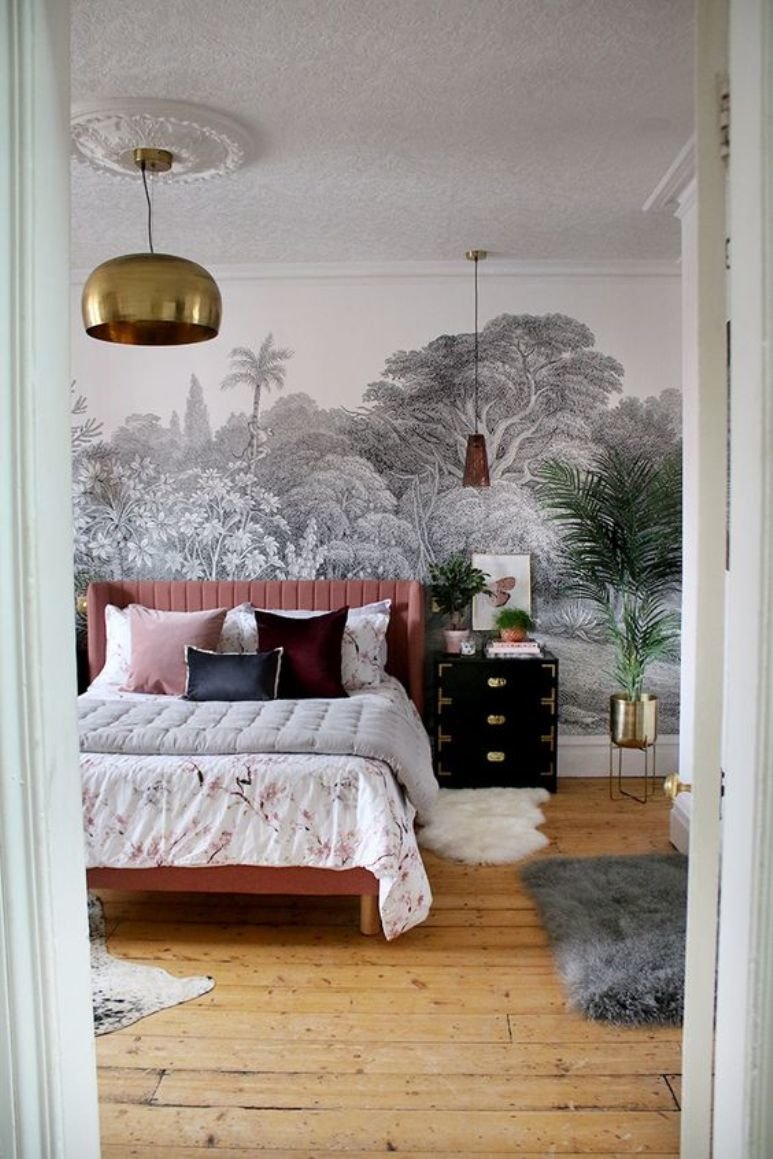 Cómo diseñar un dormitorio a partir de un papel pintado