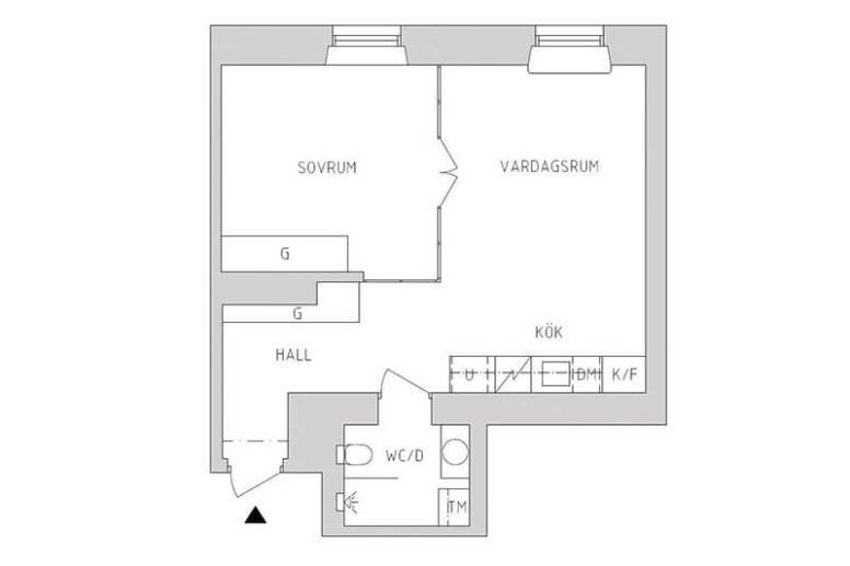 Un mini-piso con mucho estilo en Estocolmo