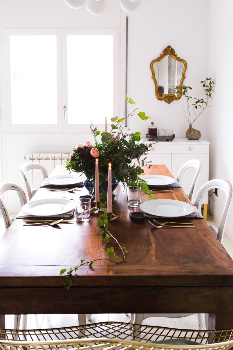 Decorar la mesa para el frío