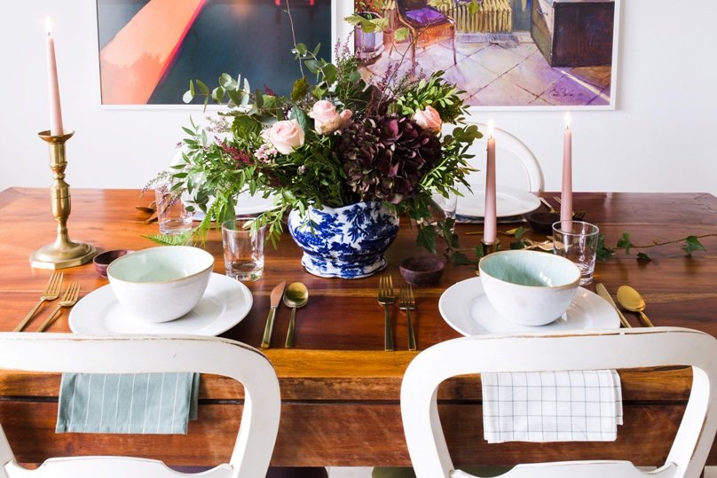 Decorar la mesa para el frío
