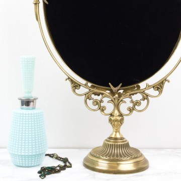 Espejo para tocador dorado