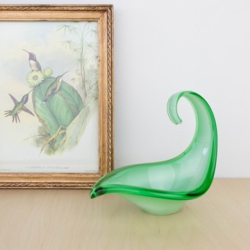 Centro de cristal de Murano verde