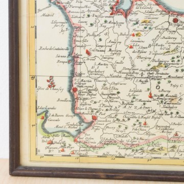Antiguo mapa de Normandía