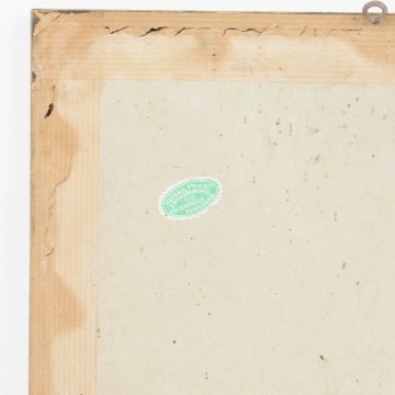 Antigua litografía coloreada francesa de moda