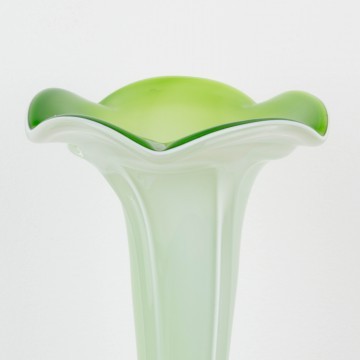 Jarrón de cristal de Murano verde