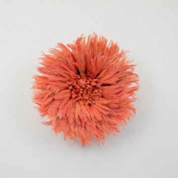 Juju hat o sombrero Bamileke, rosa melocotón mediano