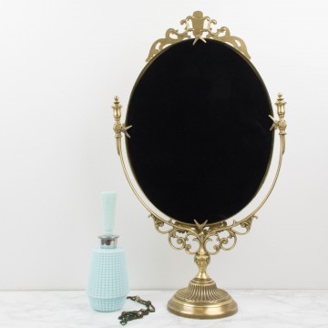 Espejo para tocador dorado