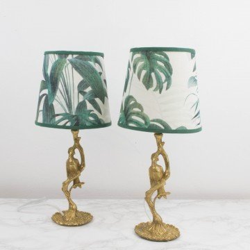Pareja de lámparas tropicales