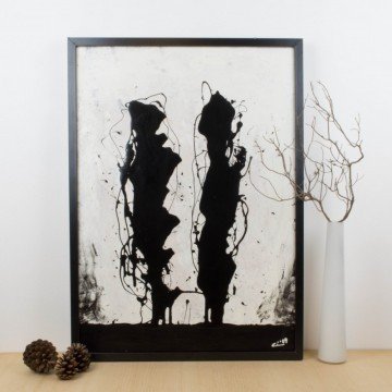 Oscura presencia, 2009, pintura abstracta