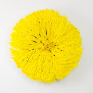 Juju hat o sombrero Bamileke, amarillo grande