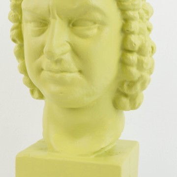 Busto de Bach en verde lima