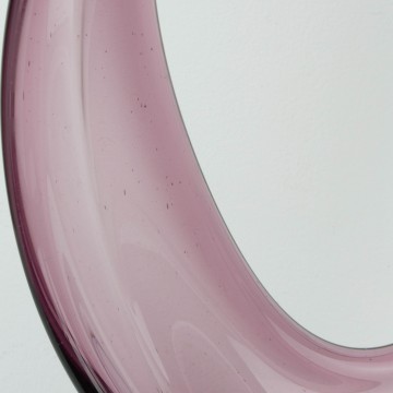 Centro de mesa de cristal de Murano lila grande