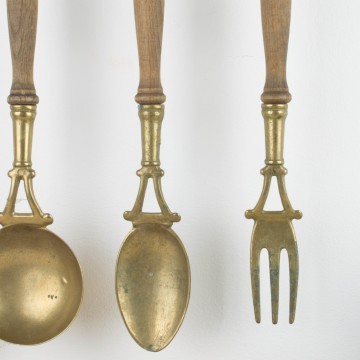 Antiguos utensilios de cocina para colgar