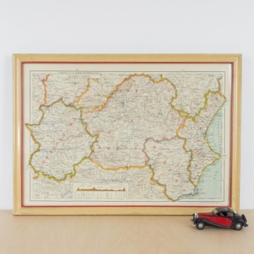 Antiguo mapa del centro de España