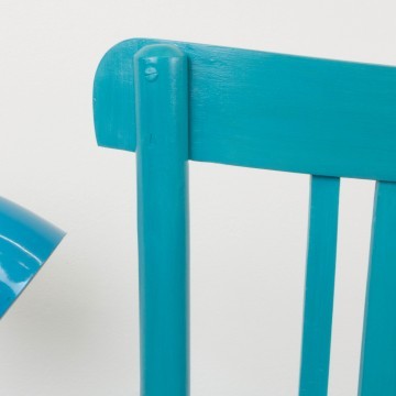 Silla Ismael azul turquesa