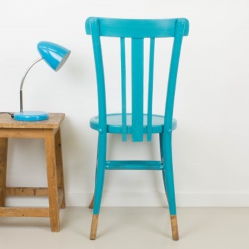 Silla Ismael azul turquesa