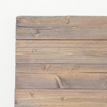 Cabecero de madera rústica acabado envejecido gris