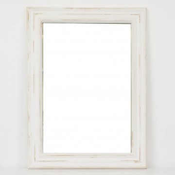 Espejo rectangular blanco