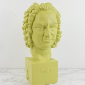 Busto de Bach en verde lima