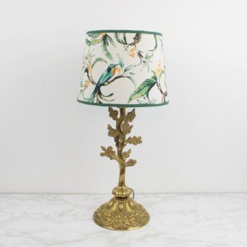 Lámpara de bronce con forma de árbol