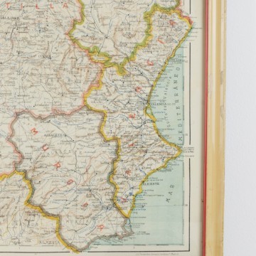 Antiguo mapa del centro de España