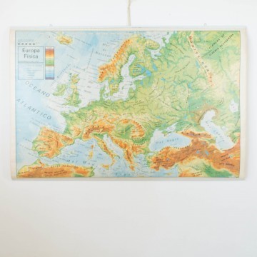 Mapa Europa escolar reversible años 70