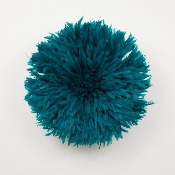 Juju hat o sombrero Bamileke, verde petróleo mediano