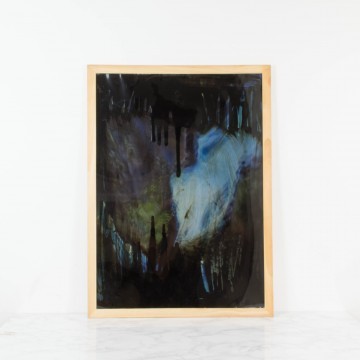 Viaje a las tinieblas, pintura abstracta original de Cèlia Izquierdo