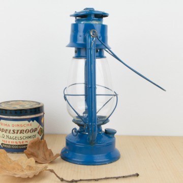 Farol o lámpara de parafina azul