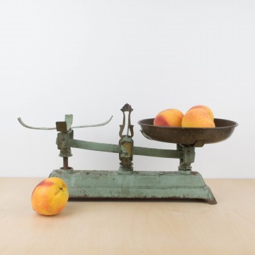 Balanza rústica verde claro