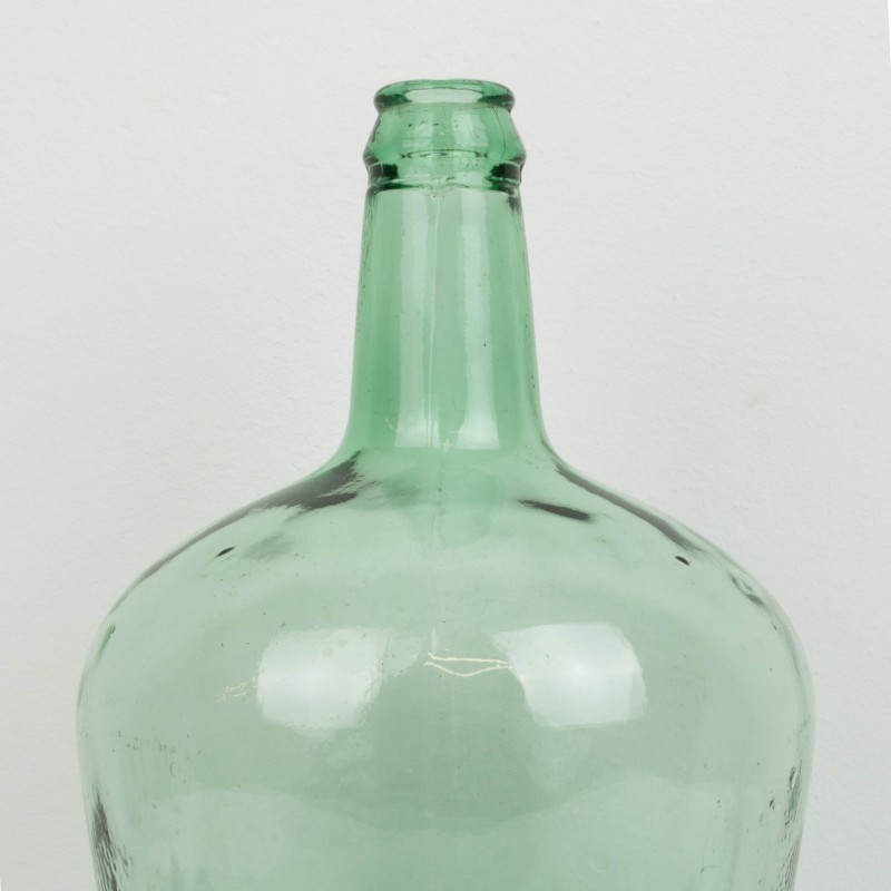 Damajuana pequeña de vidrio verde transparente, Botellas y sifones